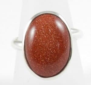 Red Goldstone Ring ~ Item B ~ Size O-UK, 7 1/2-US, 55 1/4-EU