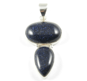 Blue Goldstone Pendant ~ Item A