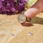 PRE LOVED * Gold Rutilated Ring - Size P-UK, 7.75-US, 57-EU