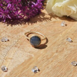 PRE LOVED * Grey Agate Ring - Size M-UK, 6.25-US, 52-EU
