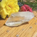 HEALING TOOLS COLLECTION * AA Grade Clear Quartz Point - Tantric Twin with Rainbow/Baby/Key/Timeline - Item C
