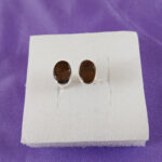 Elite Noble Shungite - Sterling Silver Studs - Item F