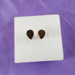 Elite Noble Shungite - Sterling Silver Studs - Item G