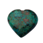 Chrysocolla Polished Heart - Item A