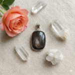 Silver Sheen Obsidian Pendant - Item A