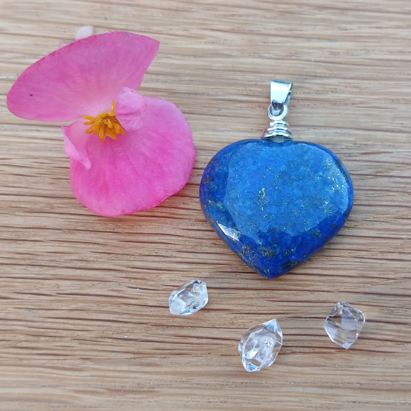 Lapis Lazuli Heart Pendant - Item D
