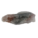 Rough multicoloured mineral stone on white background