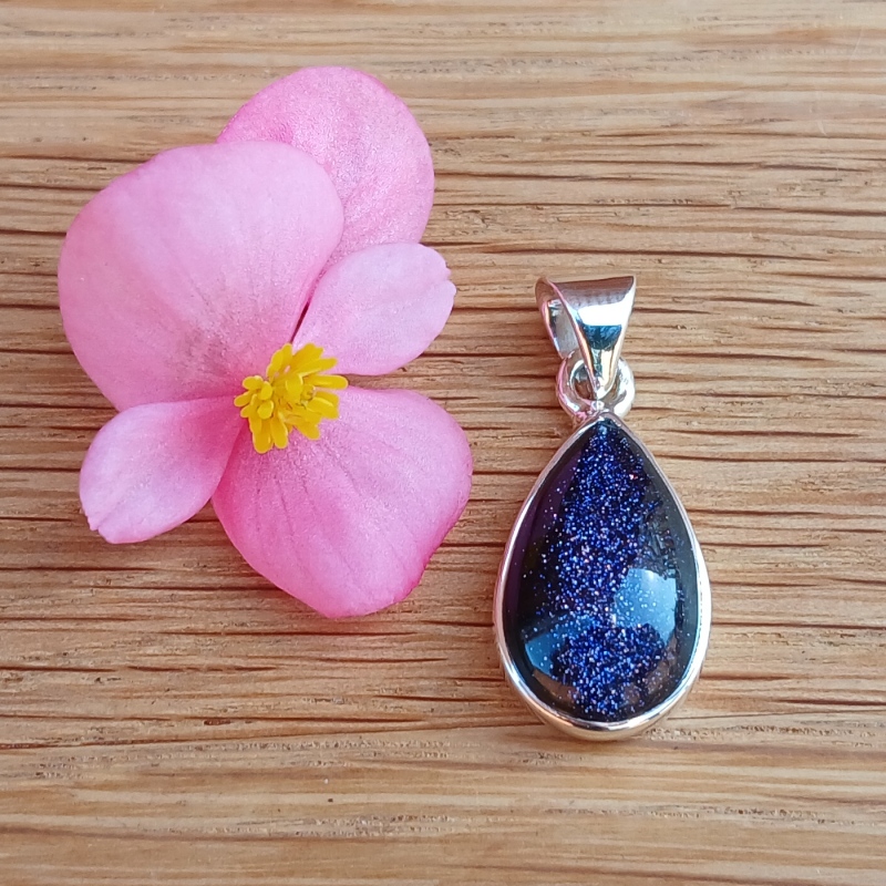 Blue Goldstone Pendant - Item B