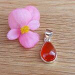 Carnelian Teardrop Pendant - Item A