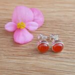 Carnelian Stud Earrings - Item B
